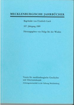 Mecklenburgische Jahrbücher 107 (1989)